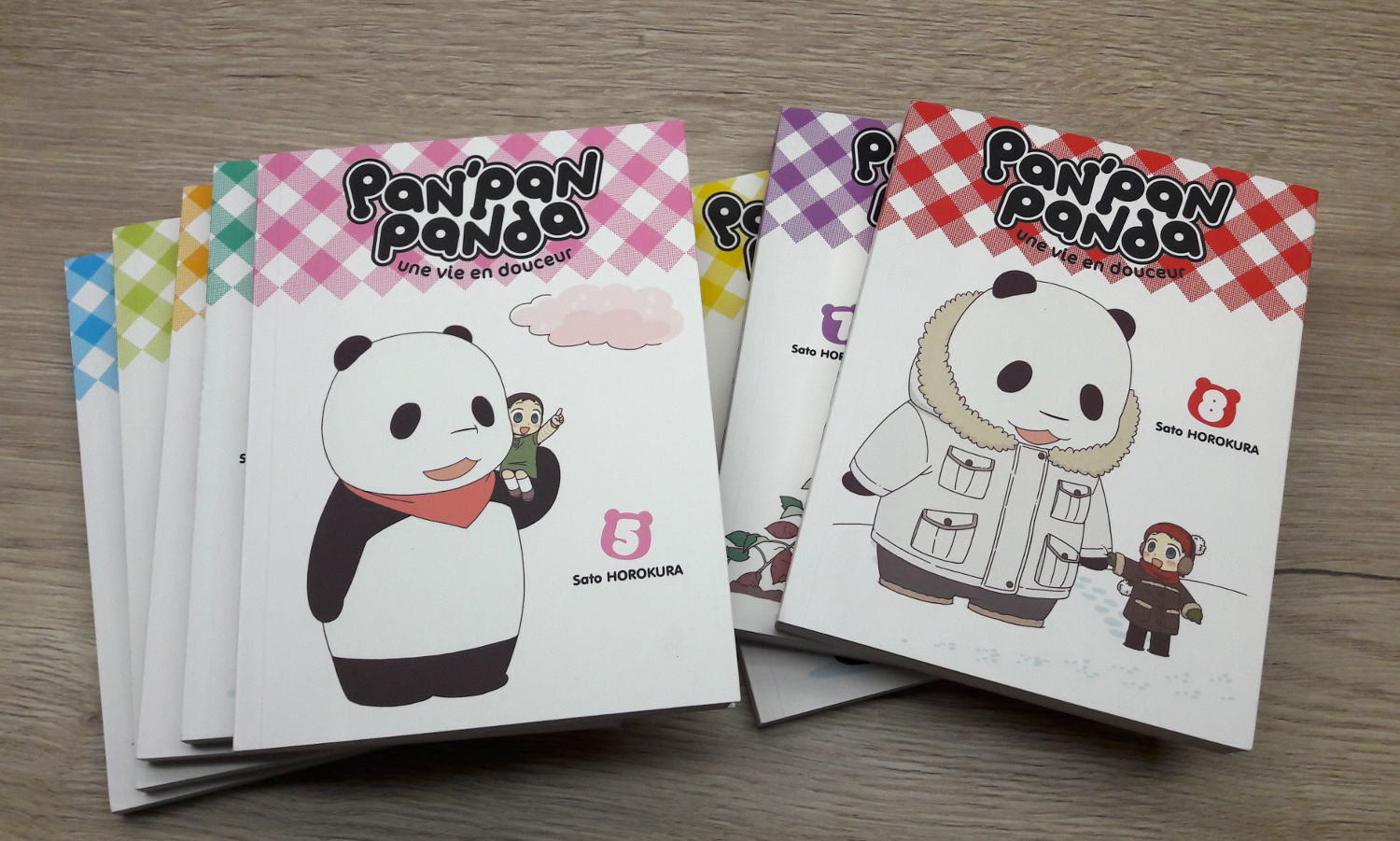 les 8 tomes de pan'pan panda, manga tout mignon